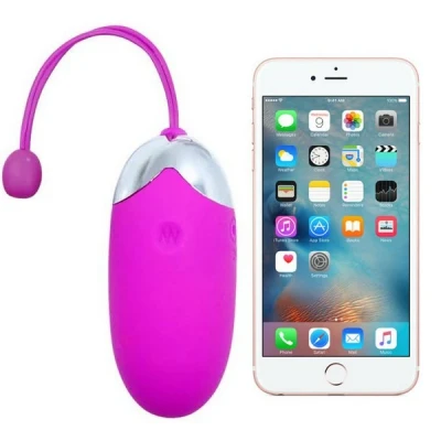 Imagen de Vibrador resistente al agua Abner app color violeta y de silicona PrettyLove