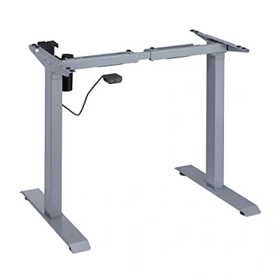 Imagen de Relaxdays Pie Patas de Mesa Altura Regulable, Eléctricas, Extensibles, 71 121 cm, Marco Escritorio, Acero, Gris, x 86 65 cm