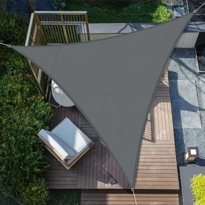 Imagen de SUNNY GUARD Toldo Vela de Sombra Triangular 3.6x3.6x3.6m Impermeable a Prueba Viento protección UV para Patio,Jardín, Exteriores, Terraza, Color Gris Antracita
