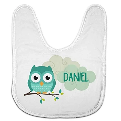 Imagen de LolaPix Babero Infantil. Regalos Personalizados con Nombre. Baberos para bebé Personalizados. Varios diseños. Buho