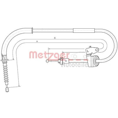Imagen de METZGER 10.4303 Cable de Freno Mano Atrás izquierda 1393/1244 COFLE MINI: Hatchback, Cabrio