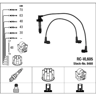 Imagen de NGK 8468 Juego de Cables Encendido 6 VOLVO: 850 Berlina, V70 I, S70, RENAULT: SAFRANE 2