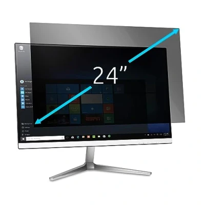 Imagen de Kensington Filtro de Privacidad, Protector Extraíble Bidireccional para Monitores 24&quot; 16:9, Revestimiento Antideslumbrante y Cubierta Reversible con Reducción Luz Azul Antifatiga Ocular, 628338