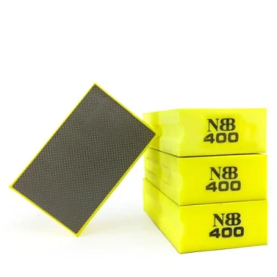 Imagen de NBB Almohadilla diamantada para lijar y pulir bloques diamante de lijado pulido almohadillas a mano con respaldo espuma moliendar granito mármol piedra vidrio cerámica (4, 400#)