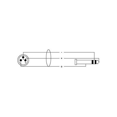 Imagen de Cordial CIM 1.5 MV Adaptador de cable XLR Plug 6.3mm Negro para (XLR, 6.3mm, Male connector / connector, 1,5 m, Negro)