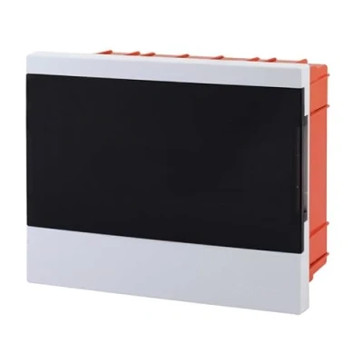Imagen de LION Electric Caja de fusibles empotrada, 1 fila, 12 módulos, distribuidor pequeño, color blanco, superficie IP40, sin halógenos, instalación para habitaciones húmedas, sótanos,