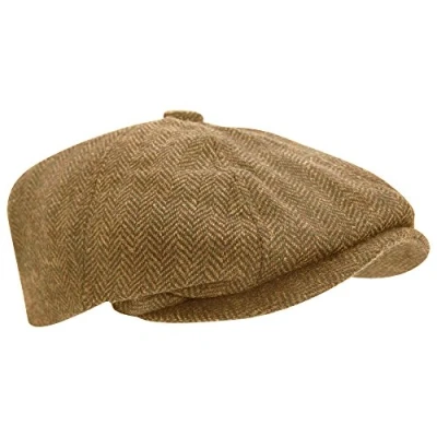 Imagen de Severyn Boina/Visera Modelo Herringbone con 8 Paneles y Lana mezclada apra Hombre Caballero (58cm) (Beige)