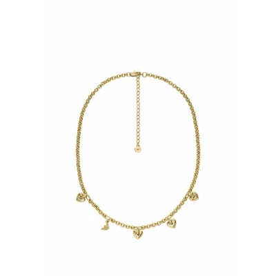 Imagen de Emporio Armani Collar de latón con cierre langosta en tono dorado para mujer