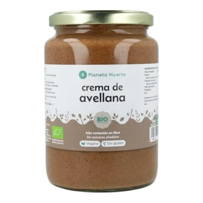 Imagen de PLANETA HUERTO Crema de Avellanas ECO 350 G 100% Ecológicas Rica en Ácido Oleico, Antioxidantes y Vitaminas