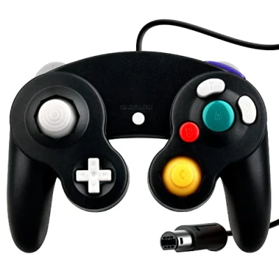 Imagen de OSTENT Wired Shock Clásico Controlador Gamepad Joystick Joypad Compatible para Nintendo GameCube NGC Consola Wii Videojuegos Color Negro