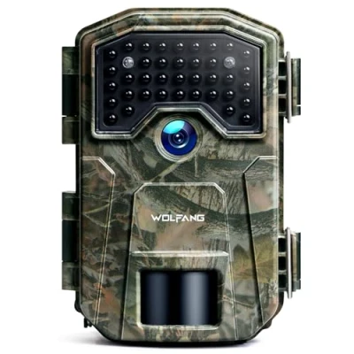 Imagen de WOLFANG Cámara de Caza, Camara Fototrampeo 36MP 2K HD, Nocturna 940 NM LED IR Sin Brillo con 0,3s Activación, Caza Impermeable IP66 para Vida Silvestre y Monitoreo Seguridad WT01