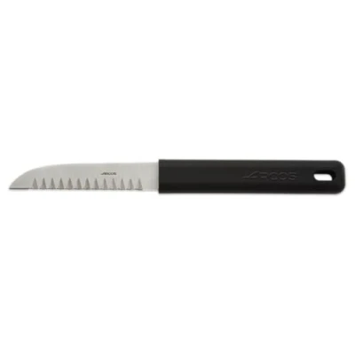 Imagen de Arcos Gadgets Profesionales Cuchillo Decorador para Frutas Acero Inoxidable 90 mm Mango de Polipropileno Color Negro