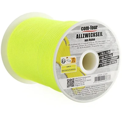 Imagen de com four® Paracord Cord Ø 3mm Cuerda con 3 Hilos para Exterior de Nailon Capacidad Carga 192 kg