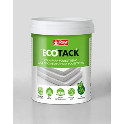 Imagen de Rayt 1891 09 ECOTACK POLIESTIRENO, Adhesivo de contacto sin disolventes para pegado poliestireno expandido o extruido y espumas poliuretano en techos paredes, 1kg