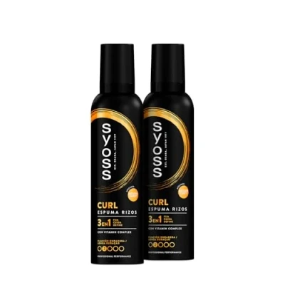 Imagen de Syoss Espuma Rizos Flex Perfectamente Definidos Sin Encrespamiento 2uds de 250ml Cabello como recién salido la peluquería
