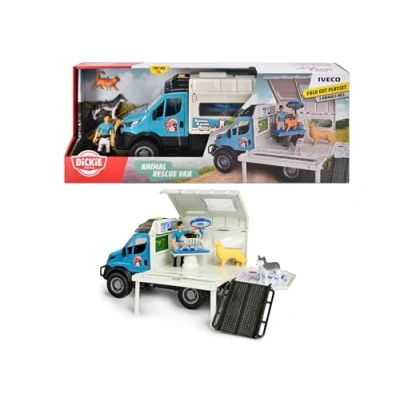 Imagen de DICKIE TOYS Juego de Rescate Animales Iveco Light &amp; Sound