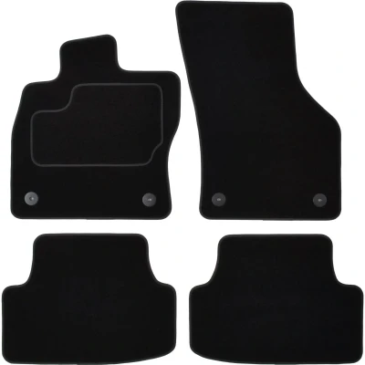 Imagen de MAMMOOTH A041 SET130 PRM 01 Juego de alfombrillas suelo textil delante y detrás 4 negro Adaptado SEAT: Leon III Hatchback