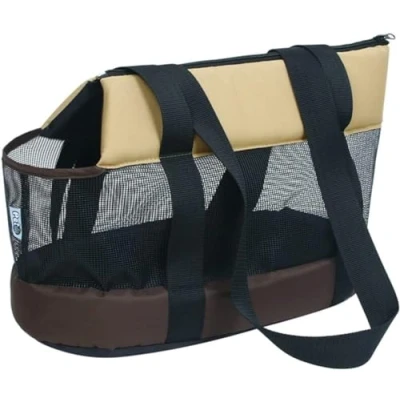 Imagen de SANGOGO，Mochila para Perros pequeños, Transpirable Portátil de Verano Mascotas, Mochila Hombro (Color : Coffee, Size :S)