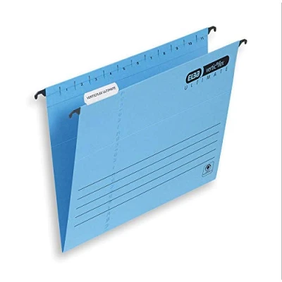 Imagen de Carpetas colgantes Verticflex de Elba, 240 g/m2, tamaño folio, azul, pack 25 (referencia: L901200), color azul
