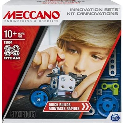 Imagen de MECCANO 6047095 Kit de invenciones Montaje rápido, con 79 Piezas y 2 Herramientas Juego construcción Juguete Infantil, a Partir 10 años Edad (versión en francés)