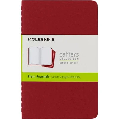 Imagen de Moleskine CH113 Set de 3 cuadernos, pocket 9 x 14, color rojo