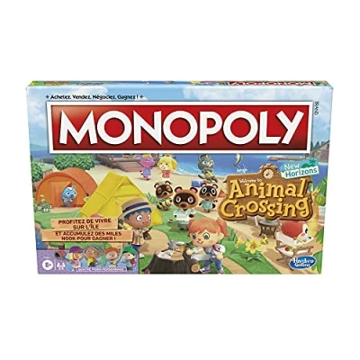 Imagen de Monopoly Tablero de juego Animal Crossing New Horizons para mayores 8 años, francés