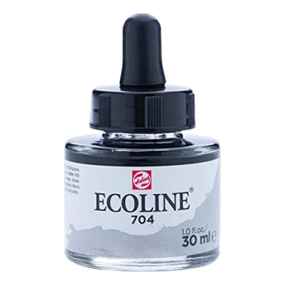 Imagen de Royal Talens Ecoline Liquid Watercolor 30ml Pipette Jar Grey (11257041), Gris, regular