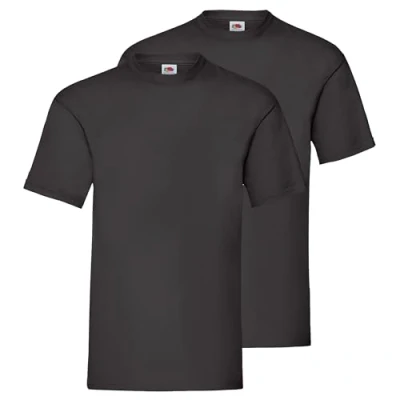 Imagen de Fruit of the Loom Camiseta para hombre de tejido económico peso medio, paquete 5 unidades, XXXXXL