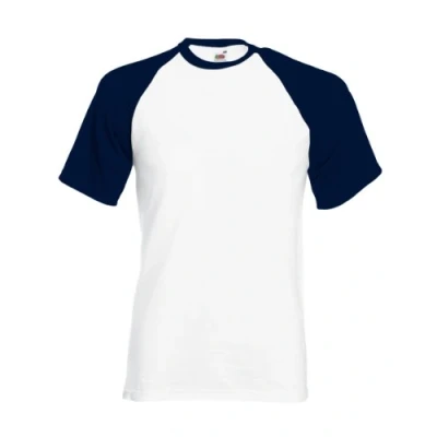 Imagen de Fruit of the Loom Camiseta con manga corta para hombre, color multicoloured (white/navy), talla m