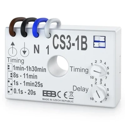 Imagen de Trailing relé CS3 1B Interruptor Temporizador para Extractor de baño