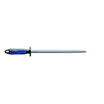 Imagen de F. DICK 73171300 66 Afilador de acero para carne (mango azul/negro, mango 2 K, dureza la superficie superior a 65 HRC, piedra afilar cuchillos cocina)