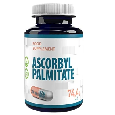 Imagen de Palmitato de ascorbilo 500mg 120 cápsulas veganas, alta potencia, sin rellenos ni agentes relleno, OGM