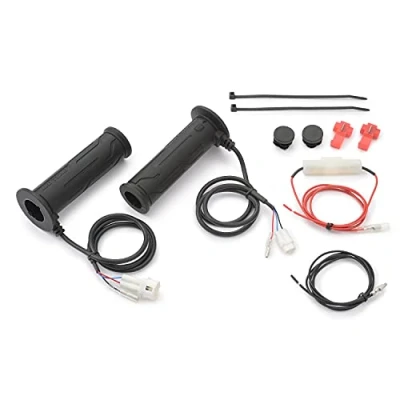 Imagen de DAYTONA Kit de puños calefactables para Moto, manillares 22,2 mm, Terminal Abierto/Control Metc. con protección batería