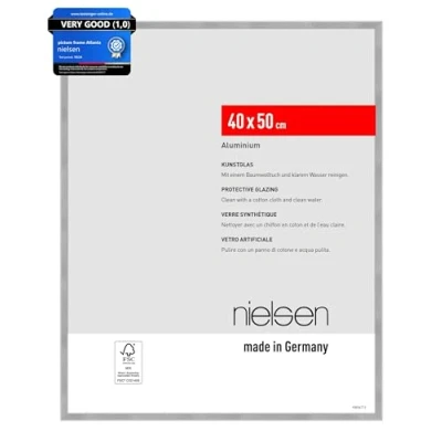 Imagen de nielsen marco de aluminio Atlanta, 40x50 cm, Estructura Plata Mate