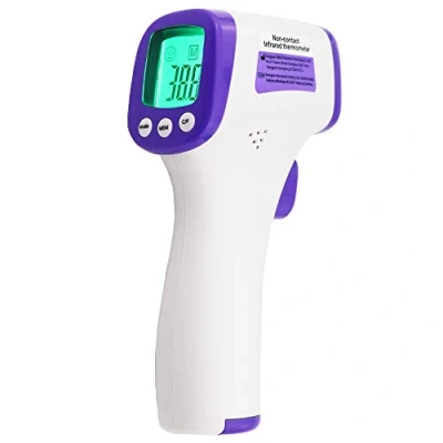 Imagen de termómetro infrarrojo para la frente adultos y bebés, de temperatura corporal alta precisión, digital, clínico, mano, sin contacto, monitor médico