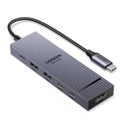 Imagen de UGREEN Revodok Pro 106 10Gbps Hub USB C HDMI 4K 60Hz Adaptador Ladron Tipo 3.2 Gen 2 PD 100W Carga Docking Station Compatible con MacBook Air M3 M2 M1, iPad, iPhone 16 MAX, Galaxy S24