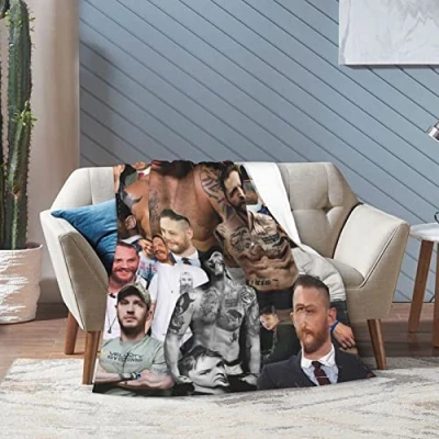 Imagen de LOUJIN Tom Actor Hardy manta de franela ultra suave y ligera, aire acondicionado cálido para sofá, cama, 50 x 40 pulgadas