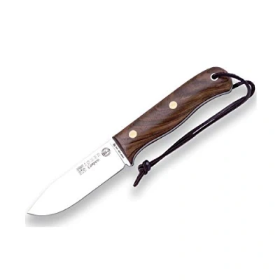 Imagen de Joker Cuchillo de Caza BS9 Campero CN112 P, Mango Madera Nogal, Hoja 10,5 cm, Funda Piel, con pedernal, Herramienta Pesca, Caza, Camping y Senderismo