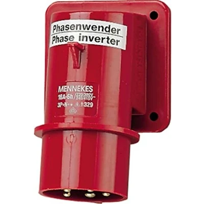 Imagen de Mennekes 329 Clavija de Panel con Inversor Fases 16A 5 polos 400V Contacto Roscado IP44