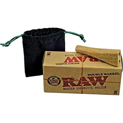 Imagen de RAW Double Barrel Soporte doble para cigarrillos (madera)