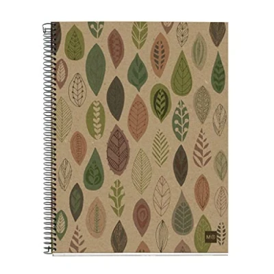 Imagen de Miquelrius Cuaderno Libreta Notebook 100% Reciclado, A4, 120 Hojas Lisas, Papel 80 g, 4 Taladros, Cubierta de Cartón Diseño Eco