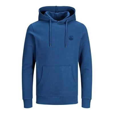 Imagen de Jack &amp; Jones Herren JJEBASIC Logo Sweat Hood, Bright Cobalt/Navy Blazer, XXXL