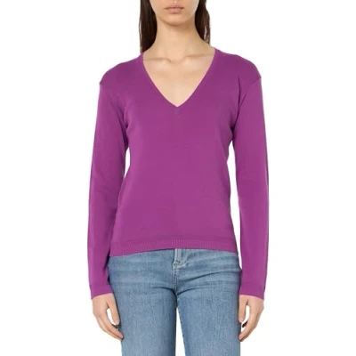 Imagen de United Colors of Benetton Jersey Cuello V M/L 1091d4625 Suéter, Púrpura 007, Mujer