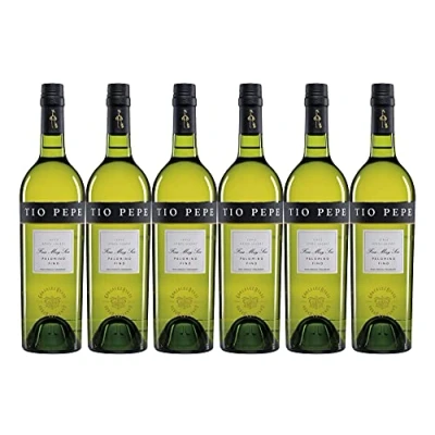 Imagen de Tio Pepe Vino Fino D.O. Jerez 6 botellas de 750 ml Total: 4500