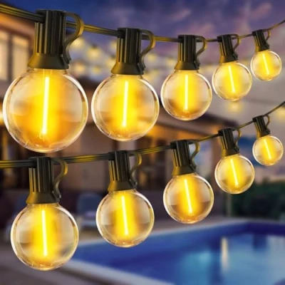 Imagen de SAEIHGAE LED Luces Exterior Jardin Guirnalda Exteriores Guirnaldas 30M G40 100ft Bombillas Luz para Terraza Decoracion Patio Decorativas Iluminacion Cadena Outdoor Lights Garden Impermeable