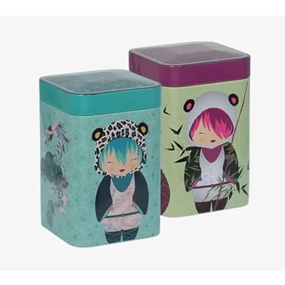 Imagen de Eigenart Casa Little Animals TLA7070109 Juego de 2 latas metal con cierre rosca y capacidad 100 g