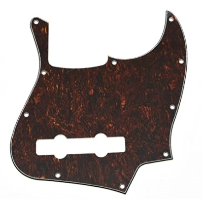 Imagen de KAISH Placa de Scrach 5 cuerdas para Jazz J Bass con diseño tortuga roja y negra EE. UU.
