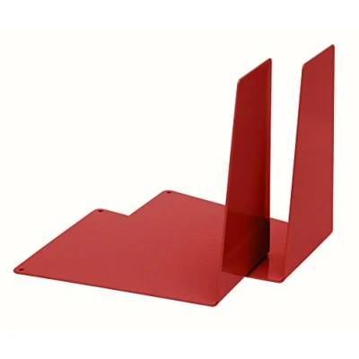 Imagen de Alco Albert 4304 12 Sujetalibros de metal, 120 x 140 145 mm, forma cuña, 1 par, color rojo