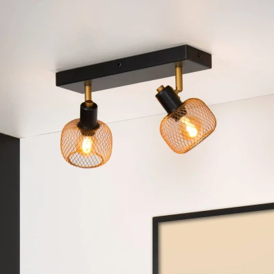 Imagen de Lucide Foco de techo Maren, 2 luces, oro mate