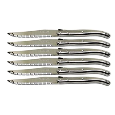 Imagen de Quttin Set 6 Cuchillos Chuleteros 11 cm. Mango INOX Modelo Frances